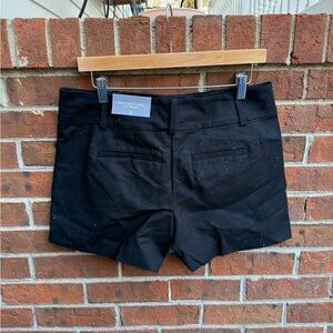 Ann Taylor Signature Black 4.5” Inseam Khaki Chino Shorts Size 8 NWT